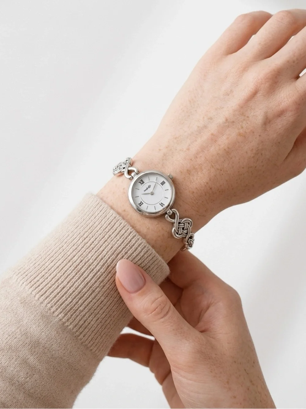 Brighton Interlok Toggle Silver Watch. Silver plated. New Battery